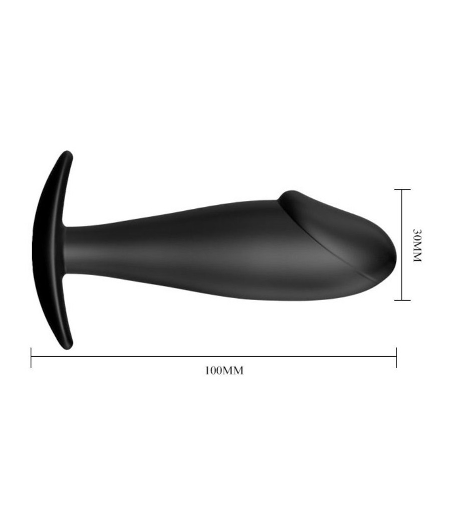 PRETTY LOVE - ANAL PLUG SILICONE PENIS FORM BLACK