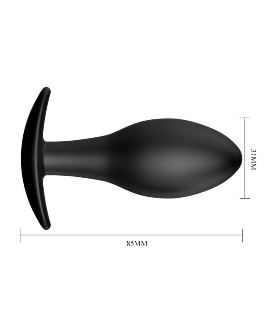 PRETTY LOVE - PLUG ANAL ANCRE EN SILICONE 8.5 CM NOIR