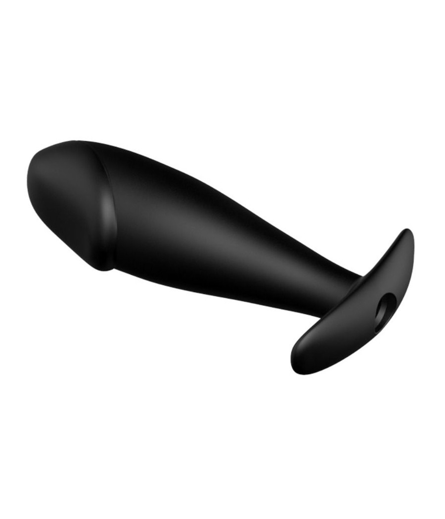 PRETTY LOVE - PLUG ANAL SILICONA FORMA PENE Y 12 MODOS VIBRACIÓN NEGRO