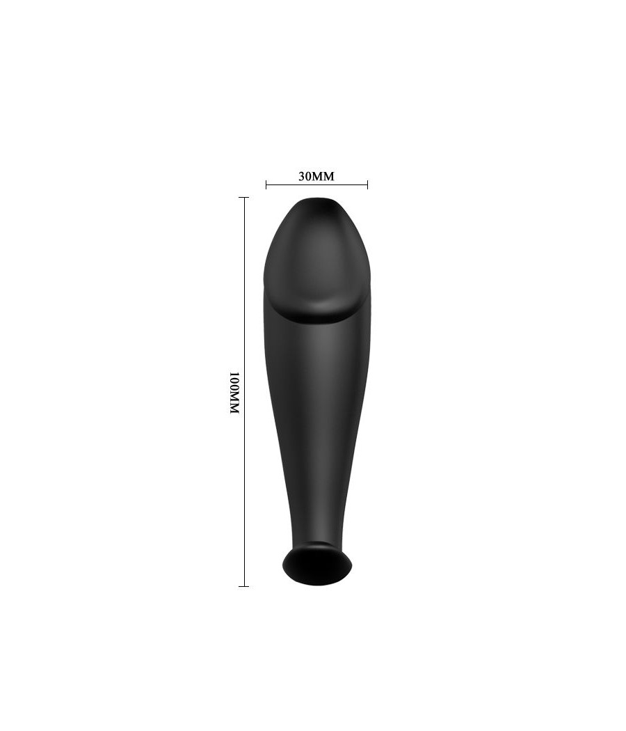 PRETTY LOVE - SILICONE ANAL PLUG PENIS FORM AND 12 VIBRATION MODES BLACK
