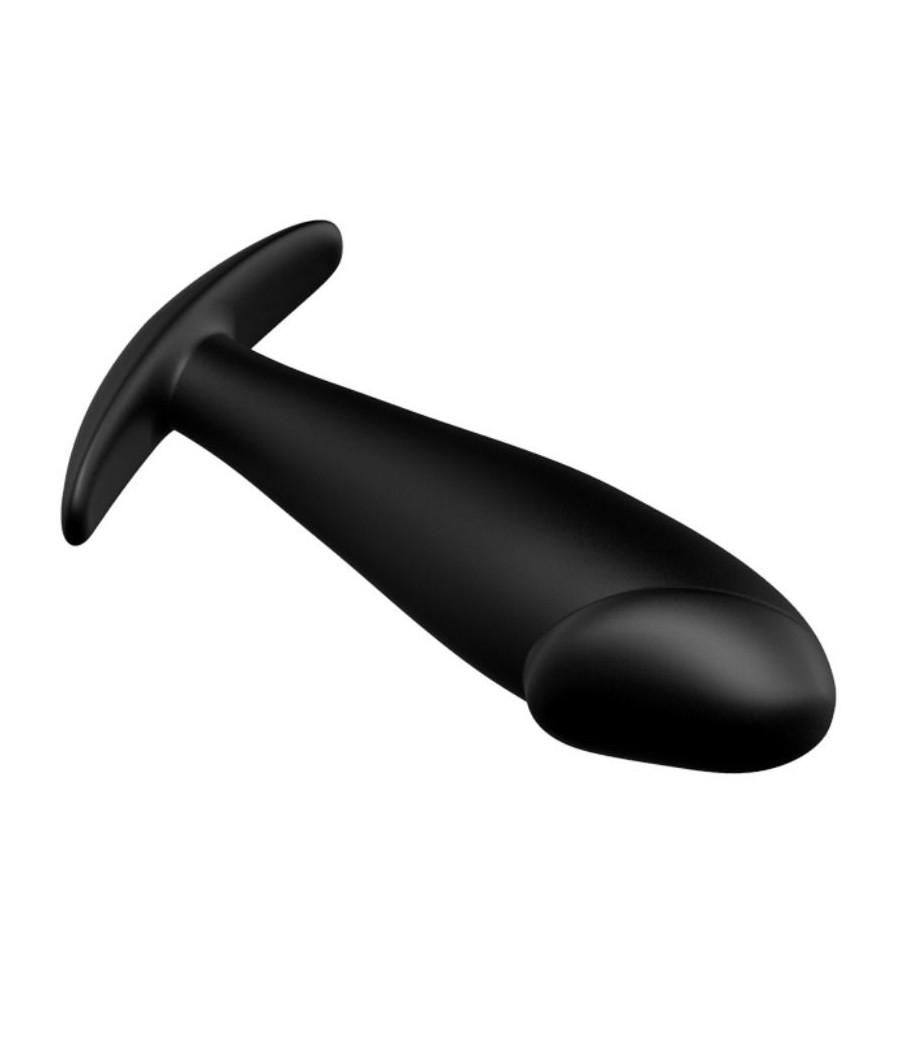 PRETTY LOVE - PLUG ANAL SILICONA FORMA PENE Y 12 MODOS VIBRACIÓN NEGRO