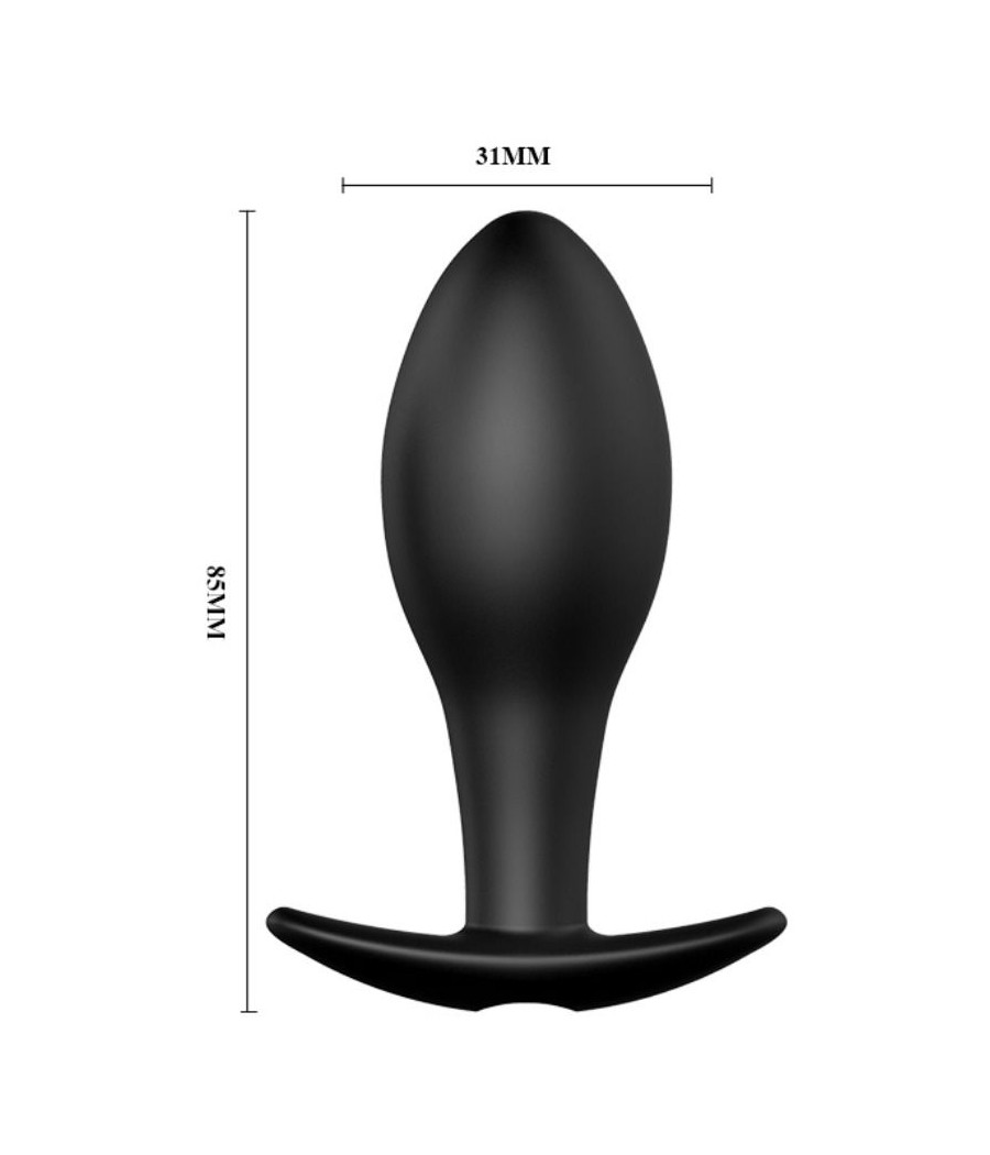 PRETTY LOVE - PLUG ANAL FORME DANCRE SILICONE 12 MODES DE VIBRATION NOIR