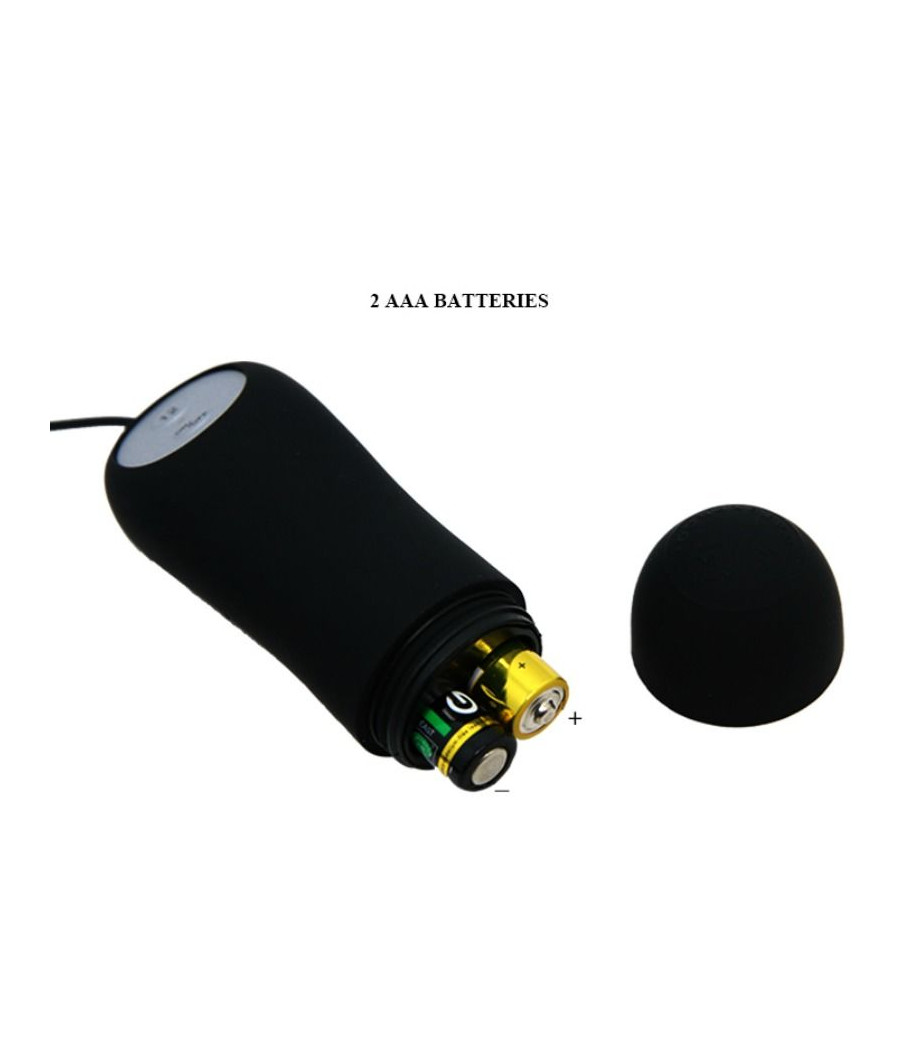 PRETTY LOVE - PLUG ANAL NCORA FORMA SILICONE 12 MODOS DE VIBRAO PRETO