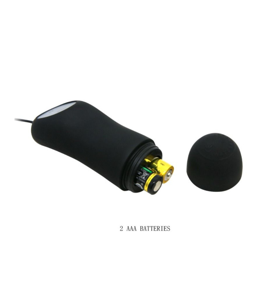 PRETTY LOVE - PLUG ANAL SILICONA 12 MODOS VIBRACIÓN NEGRO