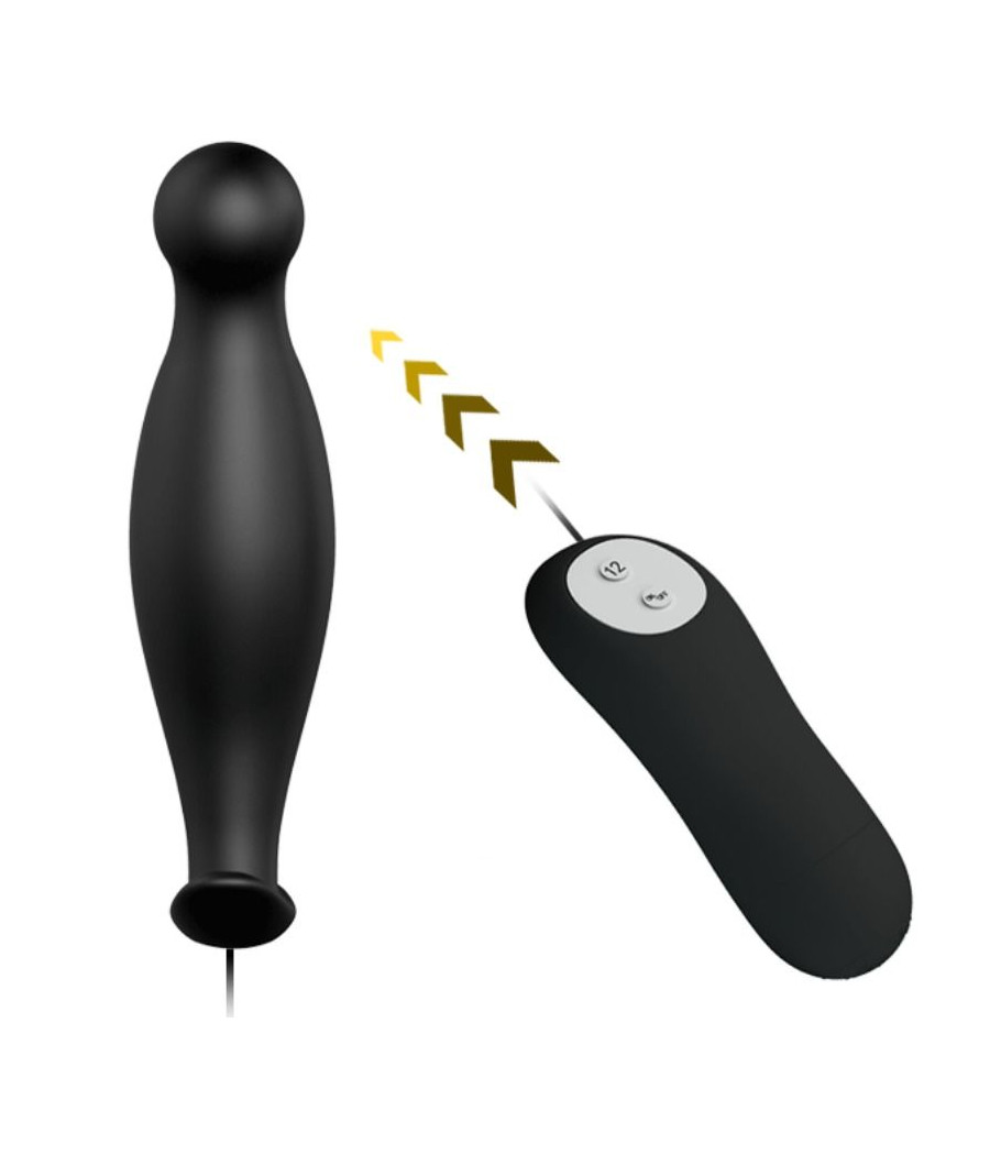 PRETTY LOVE - PLUG ANALE IN SILICONE 12 MODALIT DI VIBRAZIONE NERO