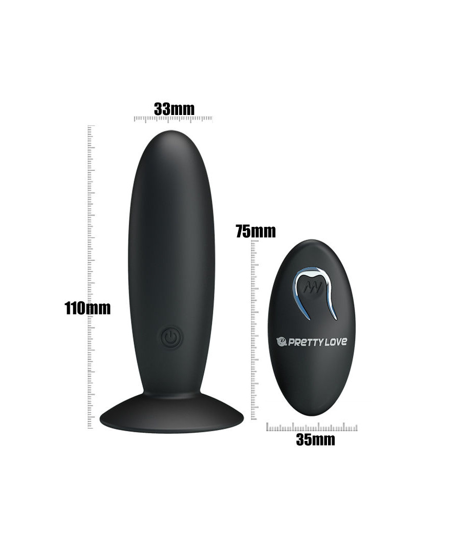 PRETTY LOVE - RECHARGEABLE ANAL PLUG WITH VIBRATION AND CONTROL