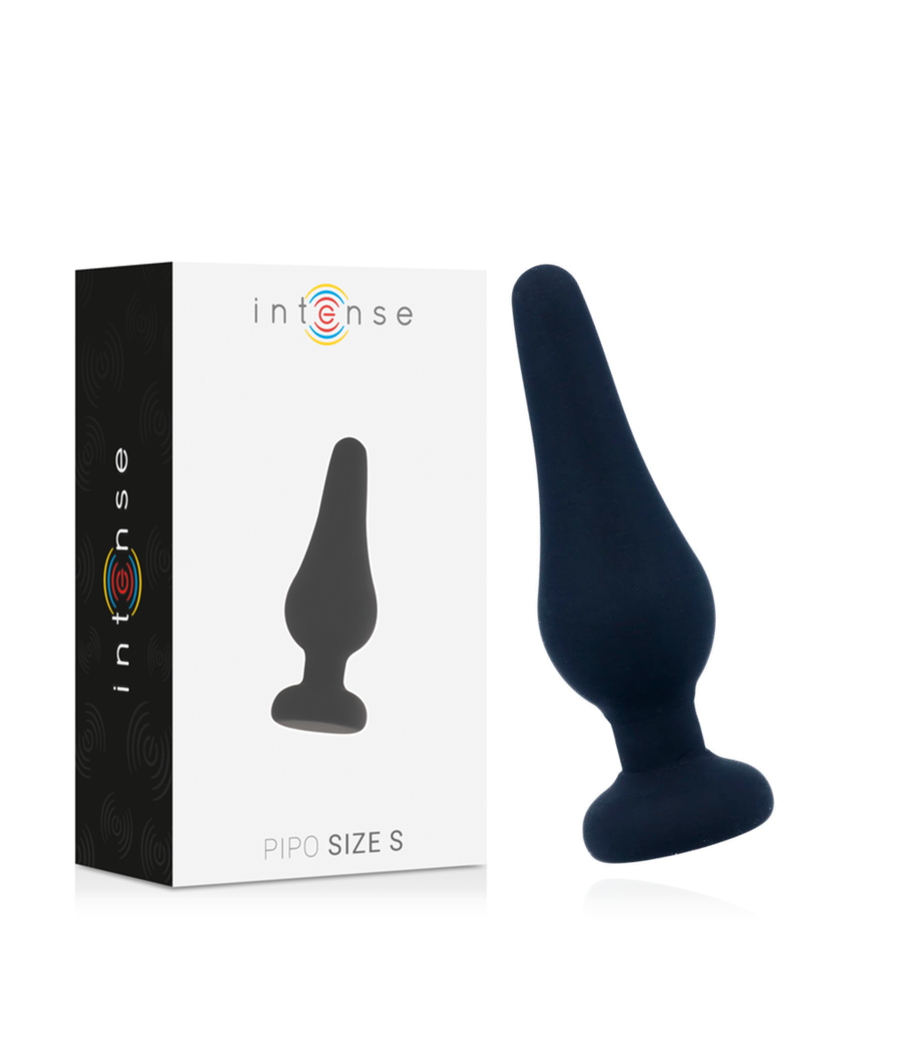 INTENSE - ANAL PLUG PIPO S BLACK SILICONE 9.8 CM