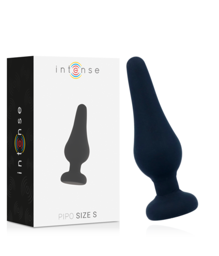 INTENSE - PLUG ANALE PIPO S SILICONE NERO 9,8 CM