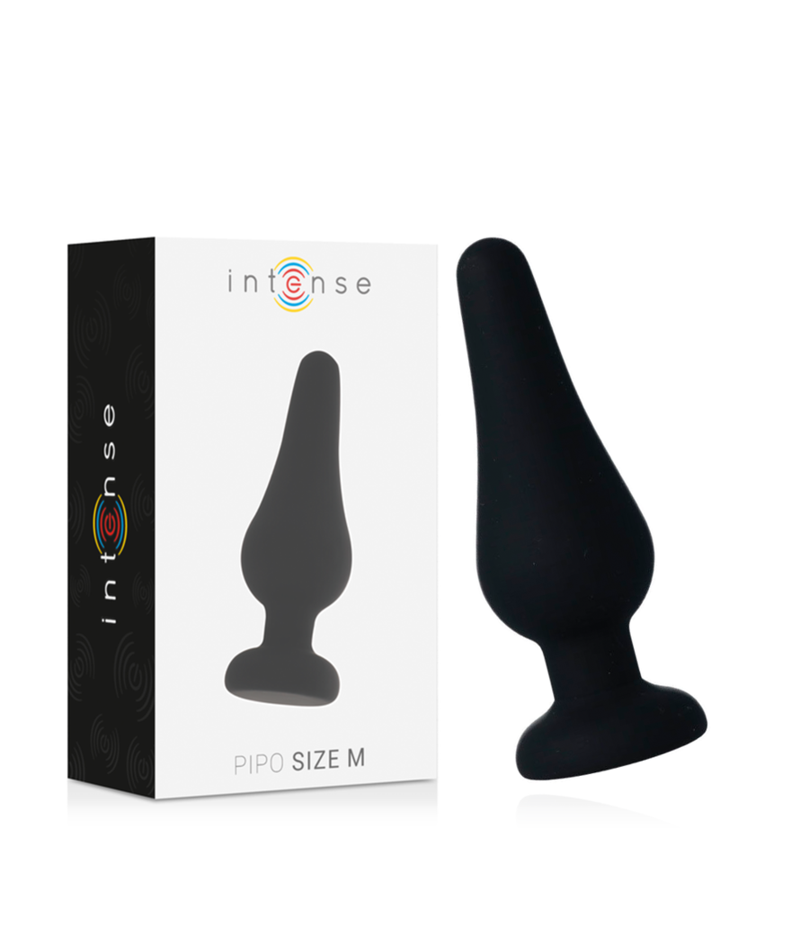 INTENSE - ANALPLUG PIPO M SCHWARZES SILIKON 11 CM