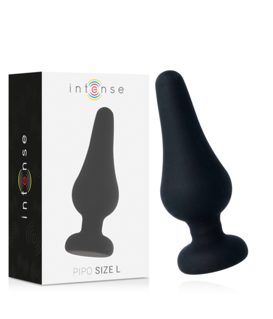 INTENSE - PLUG ANALE PIPO L SILICONE NERO 13 CM