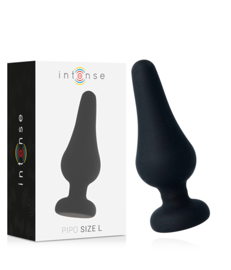 INTENSE - PLUG ANAL PIPO L SILICONE NOIR 13 CM