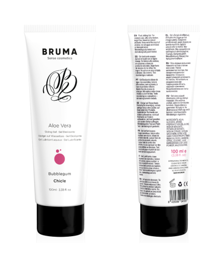 BRUMA - GEL DESLIZANTE DE ALOE VERA SABOR BUBBLEGUM 100 ML