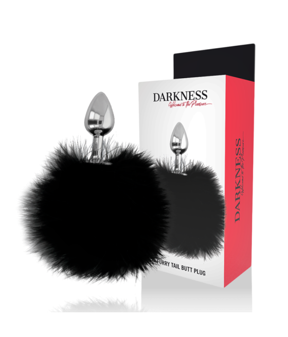 DARKNESS - BUTTPLUG ANALE EXTRA CON CODA NERA 7 CM