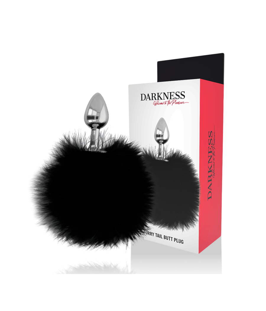 DARKNESS - BUTTPLUG ANALE EXTRA CON CODA NERA 7 CM