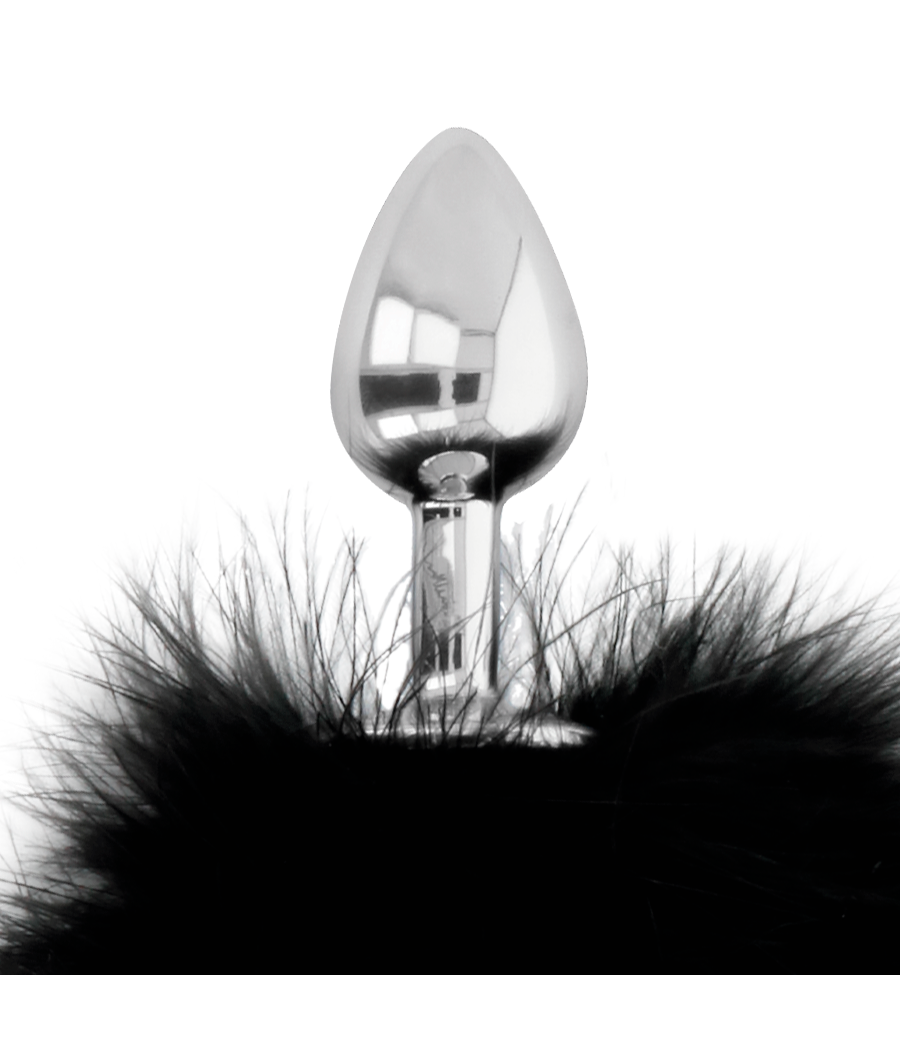 DARKNESS - EXTRA ANAL BUTTPLUG MIT SCHWANZ SCHWARZ 7 CM