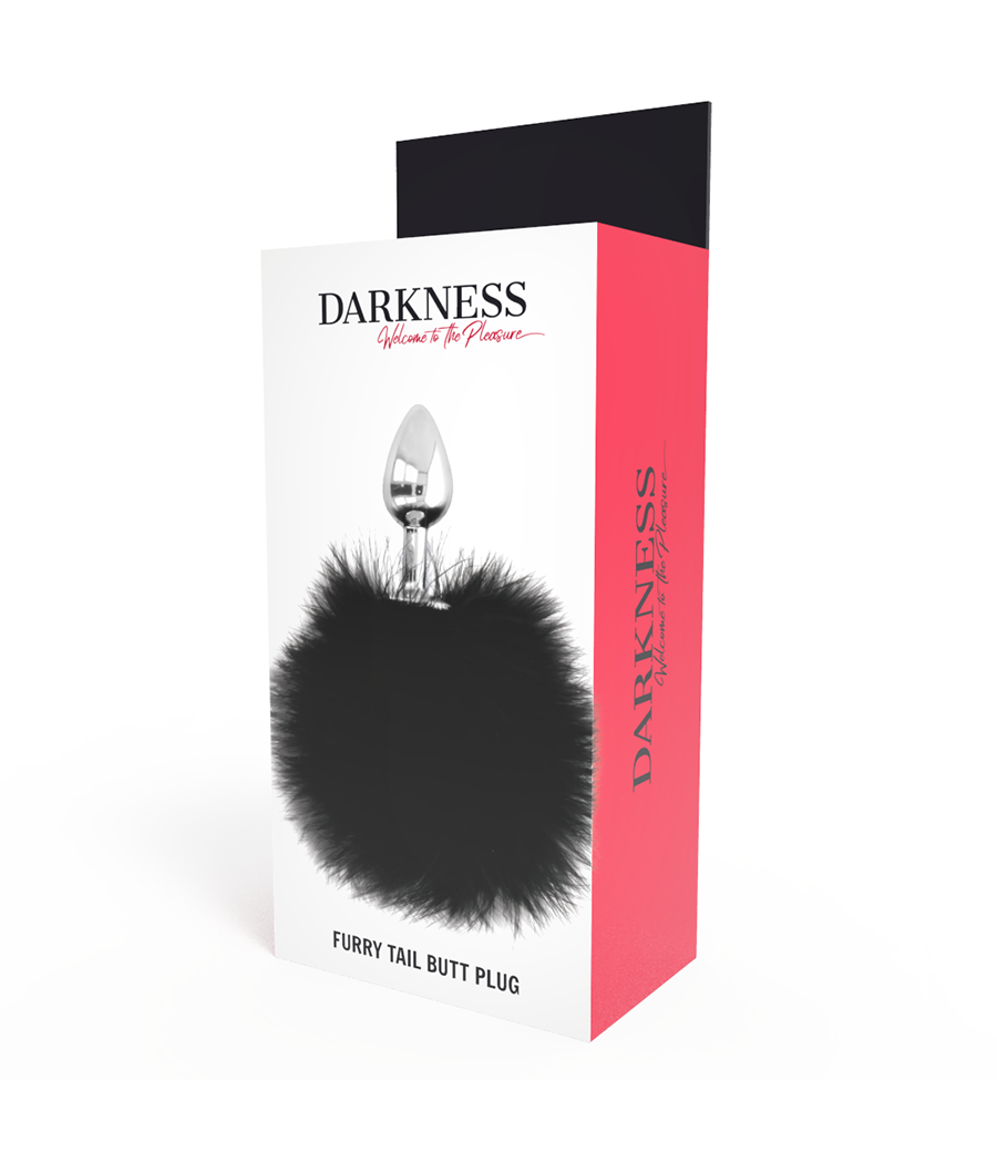 DARKNESS - EXTRA ANAL BUTTPLUG MIT SCHWANZ SCHWARZ 7 CM