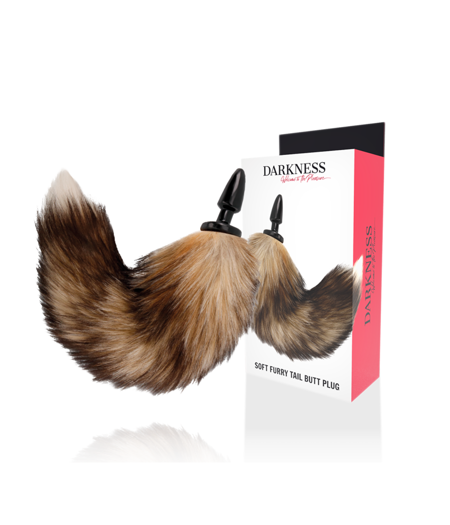 DARKNESS - CODA NATURALE CON PLUG ANALE IN SILICONE 10 CM