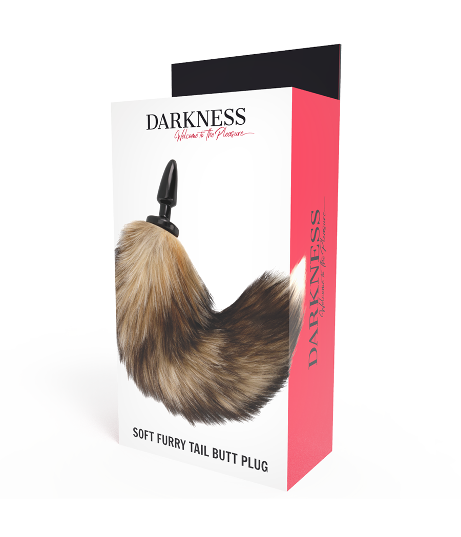 DARKNESS - COLA NATURAL CON PLUG ANAL SILICONA 10 CM