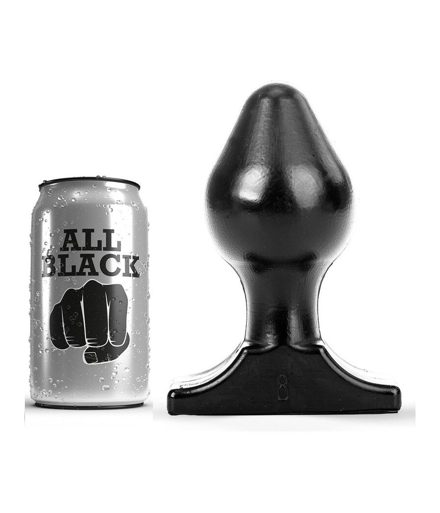 ALL BLACK - ANALPLUG 16X8 CM