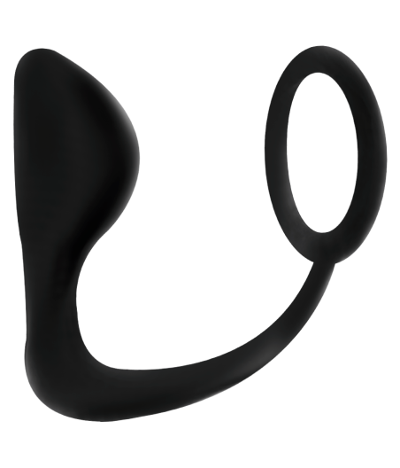 ADDICTED TOYS - ANALPLUG MIT SCHWARZEM PENISRING