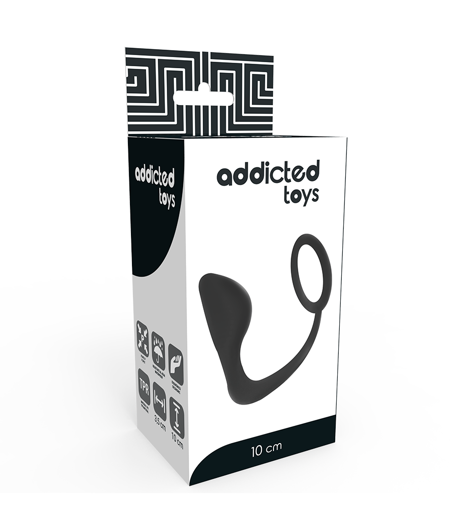 ADDICTED TOYS - PLUG ANAL CON ANILLO PENE NEGRO