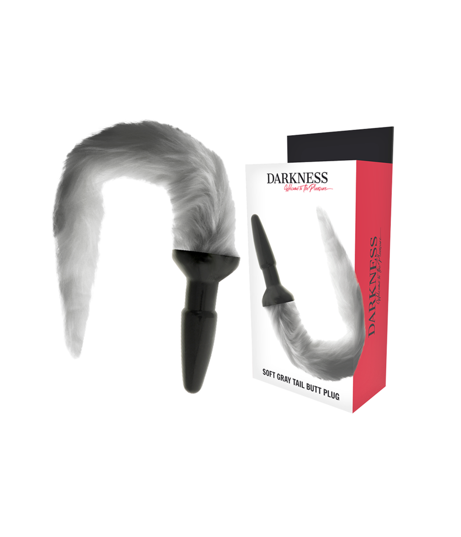 DARKNESS - SILICONE ANAL PLUG WITH GRAY TAIL