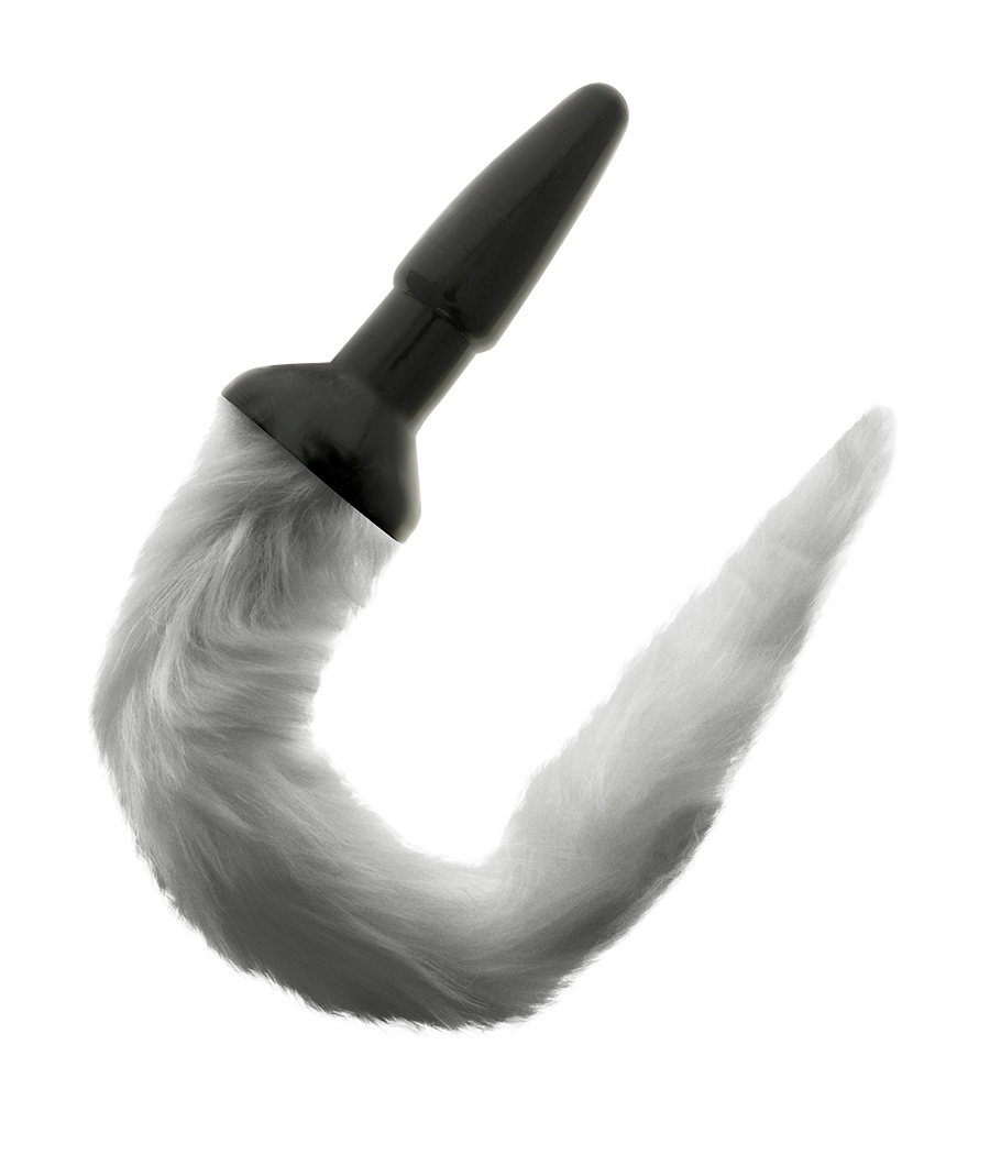 DARKNESS - SILICONE ANAL PLUG WITH GRAY TAIL