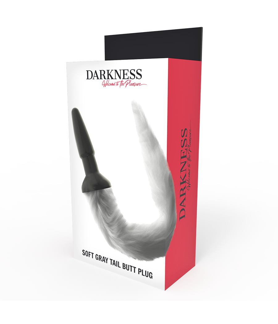 DARKNESS - SILICONE ANAL PLUG WITH GRAY TAIL
