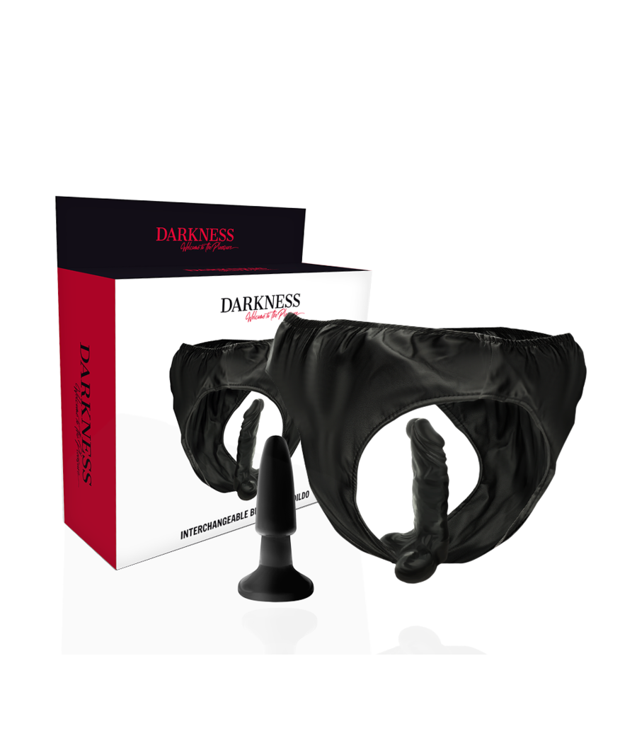 DARKNESS - SLIP CON TAPPO E DILDO INTERCAMBIABILE