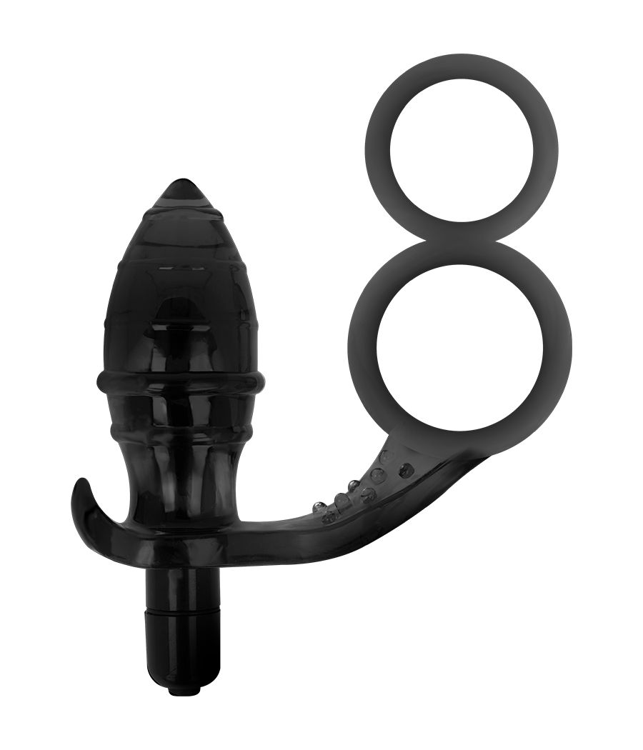 ADDICTED TOYS - PLUG ANAL COM ANEL DUPLO PRETO