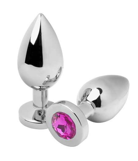 METAL HARD - PLUG ANALE DIAMOND PINK PICCOLO 5.71CM