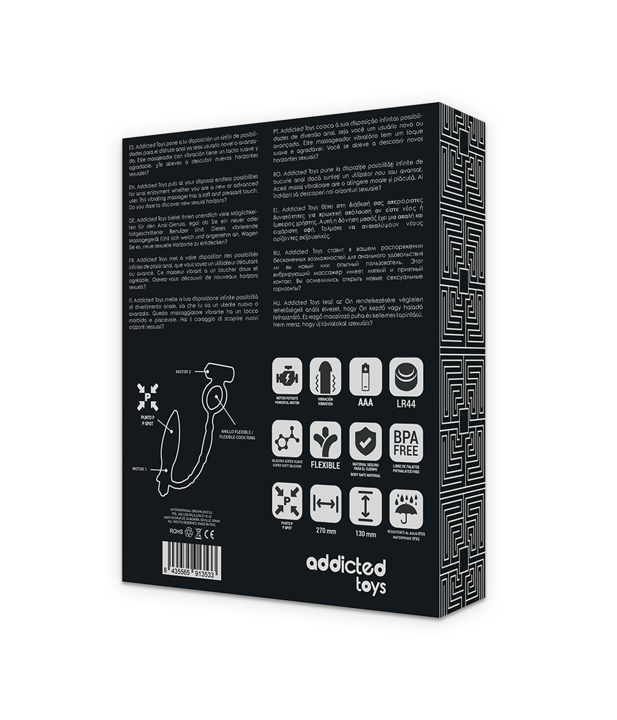 ADDICTED TOYS - PLUG ANAL COM ANEL VIBRATÓRIO
