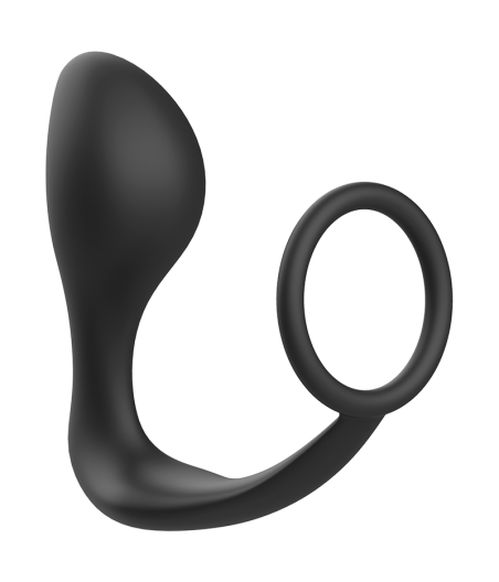 ADDICTED TOYS - PLUG ANAL COM ANEL DE SILICONE PRETO