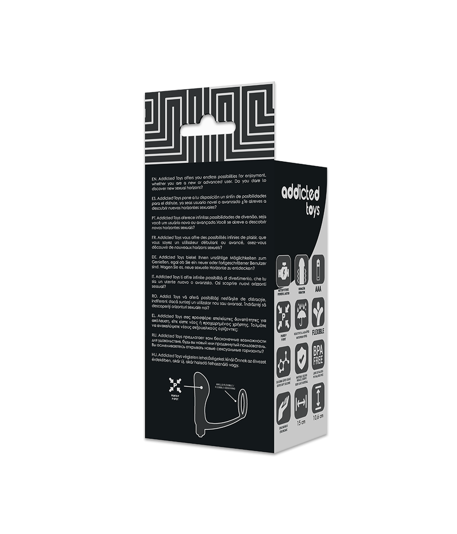 ADDICTED TOYS - PLUG ANALE VIBRANTE CON ANELLO DEL PENE