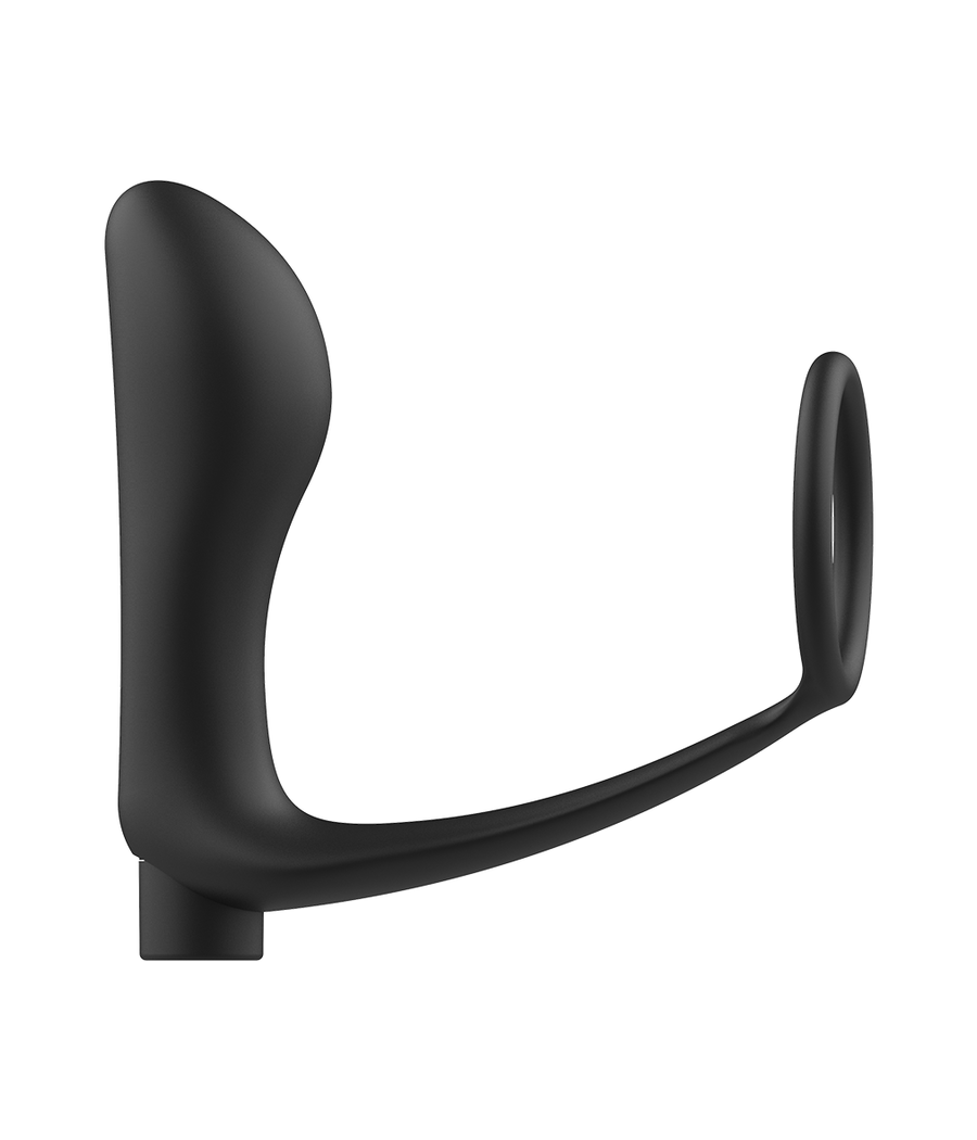 ADDICTED TOYS - PENIS RING WITH REMOTE CONTROL ANAL PLUG BLACK RECHARGEABLE