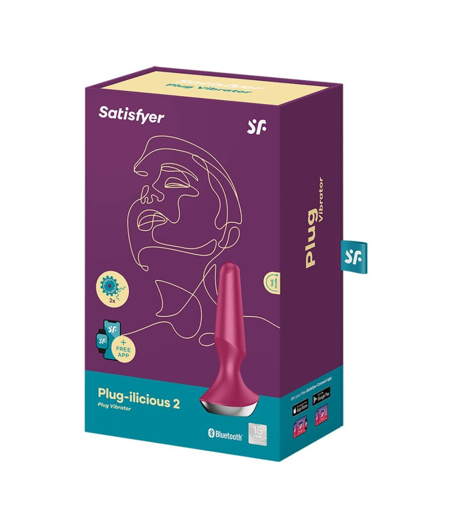 SATISFYER - PLUG ILICIOUS 2 PLUG VIBRATOR BERRY