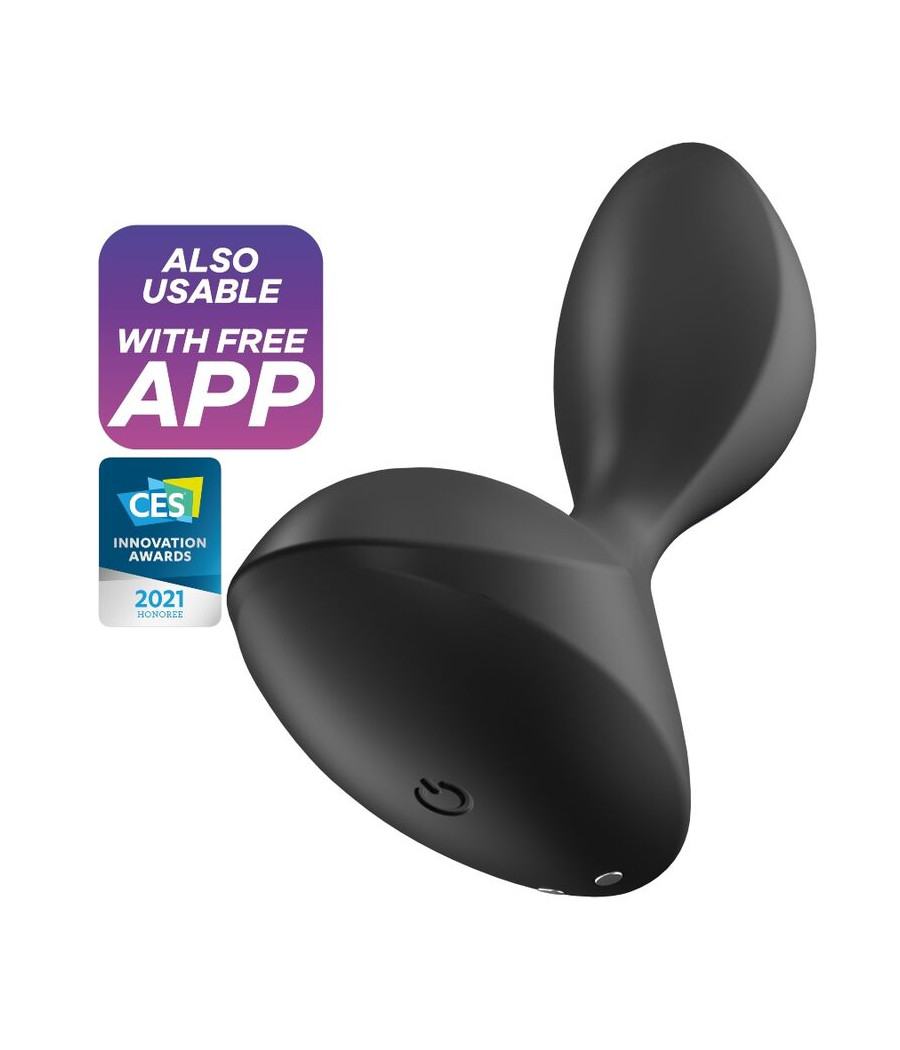 SATISFYER - SWEET SEAL VIBRIERENDE PLUGAPP SCHWARZ
