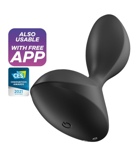 SATISFYER - APLICATIVO DE PLUGUE VIBRATÓRIO SWEET SEAL PRETO