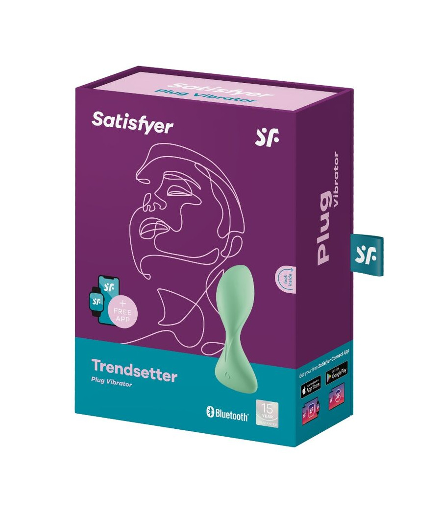 SATISFYER - TRENDSETTER PLUG VIBRADOR APP VERDE