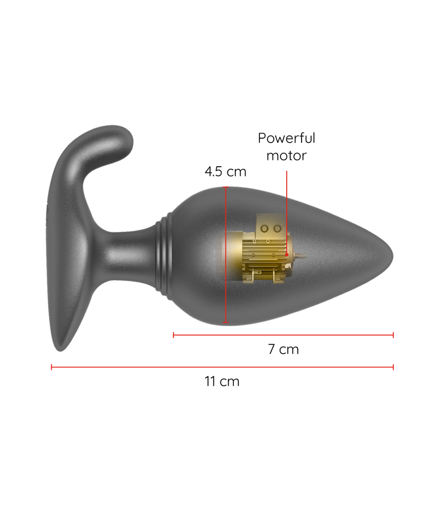 ONINDER - RIO VIBRATING ANAL PLUG BLACK - FREE APP