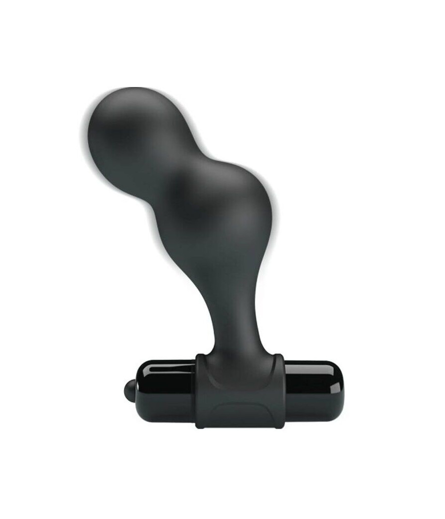 MR PLAY - PLUG ANAL VIBRADOR DE SILICONE PRETO