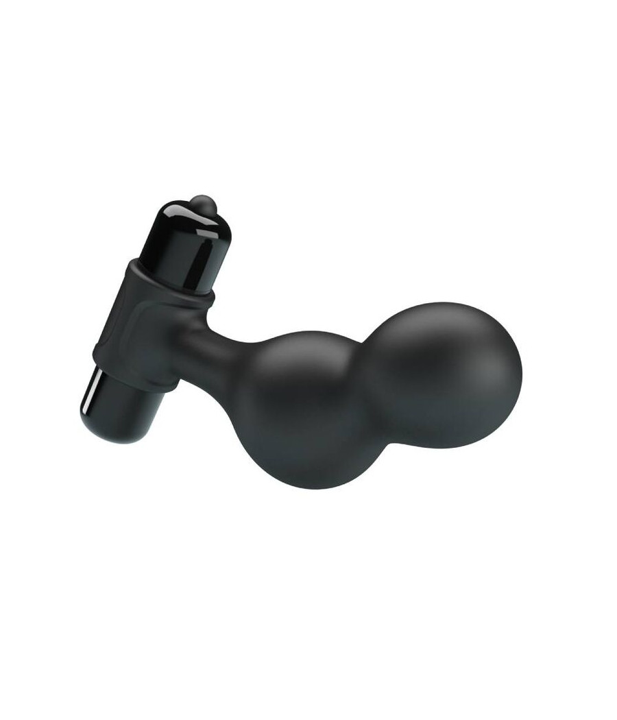 MR PLAY - BLACK SILICONE VIBRATOR ANAL PLUG
