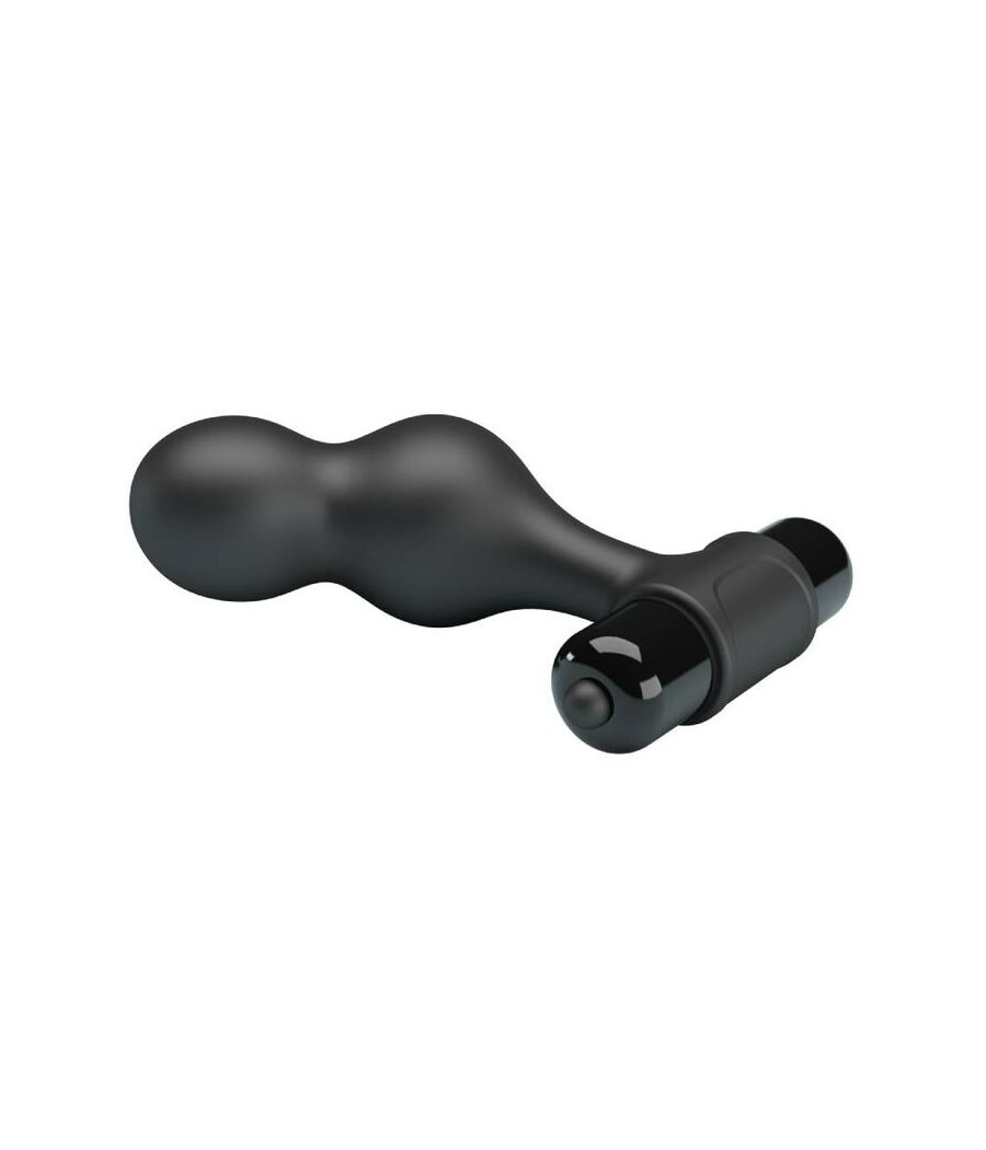 MR PLAY - BLACK SILICONE VIBRATOR ANAL PLUG
