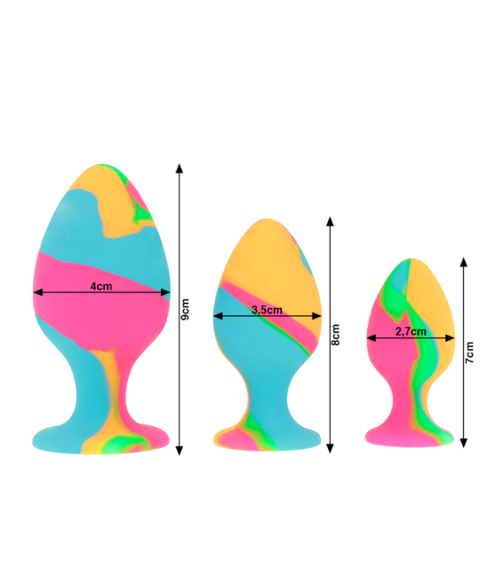 INTENSE - SET DI TAPPI IN SILICONE MULTICOLORE