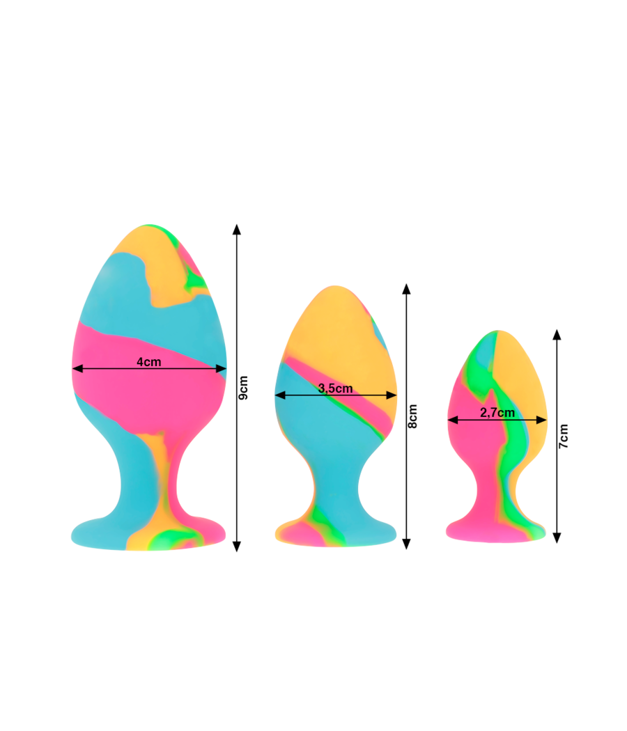 INTENSE - SET DI TAPPI IN SILICONE MULTICOLORE