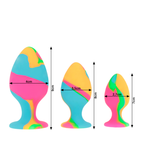 INTENSE - SET DI TAPPI IN SILICONE MULTICOLORE