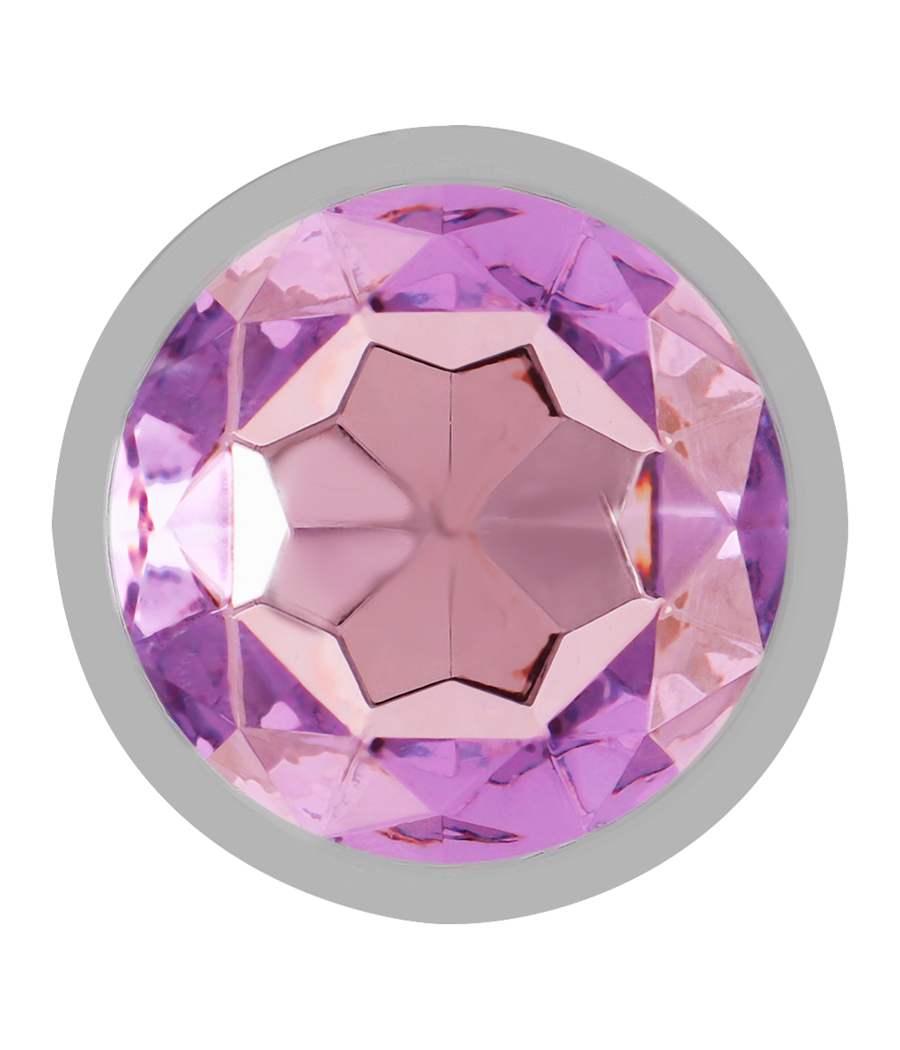 INTENSE - PLUG ANAL METAL ALUMINIO CON CRISTAL VIOLETA TALLA L