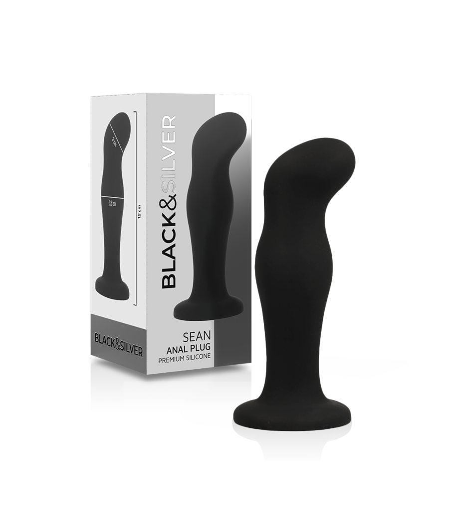 BLACK&SILVER - SEAN PLUG ANAL PREMIUM SILICONE BLACK