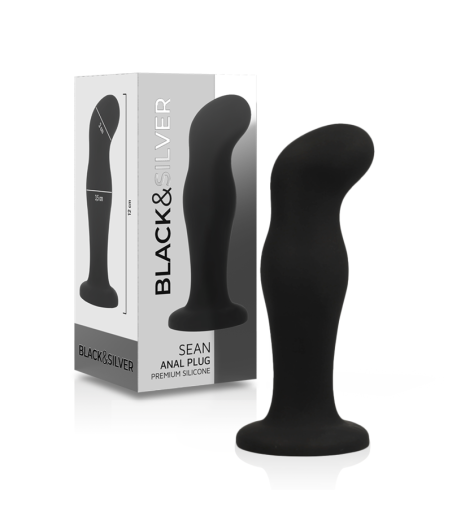 BLACK&SILVER - SEAN PLUG ANAL PREMIUM SILICONE PRETO