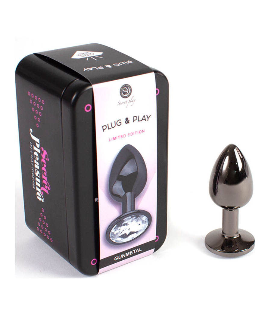 SECRETPLAY - GUNMETAL BUTT PLUG TALLA S 7 CM